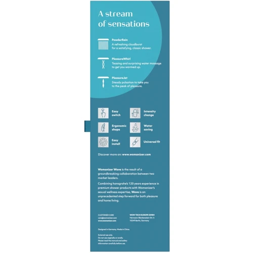 Насадка-стимулятор для душа 2в1 Womanizer Wave Black