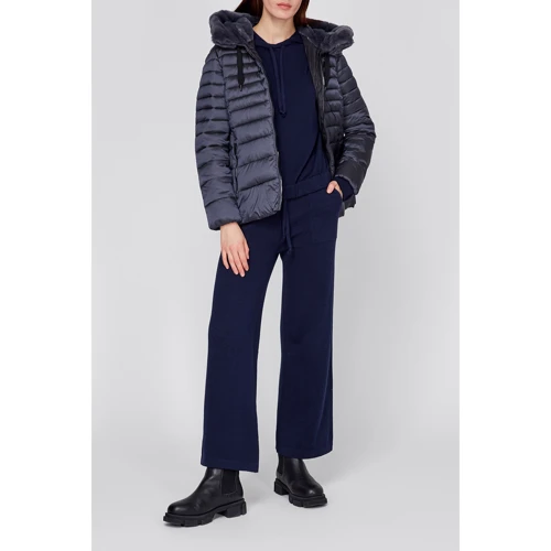 Куртка CMP Woman Jacket Fix Hood 31K3006F-U911 42 (34) синяя зимняя с капюшоном и мехом: Вид Куртки