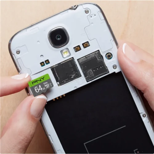 Карта памяти PNY 64GB microSDXC Class 10 UHS-I Elite + adapter (P-SDUX64U185GW-GE): Объем 64 ГБ