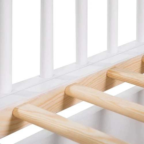 Дитяче ліжечко Klups Timi 120х60 см з ящиком та перегородкою біле