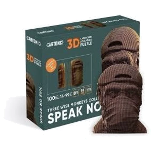 Картонный конструктор Cartonic 3D Puzzle Three Wise Monkeys. Speak No Evil