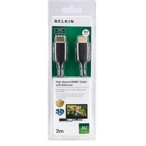 Кабель Belkin Cabel HDMI M to HDMI M High Speed Black/Gold 2m (F3Y021bt2M)