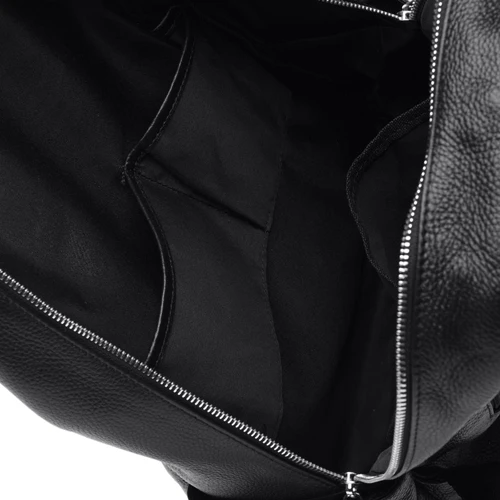 Чоловік рюкзак Borsa Leather чорний (k168004-black): Застібка Блискавка