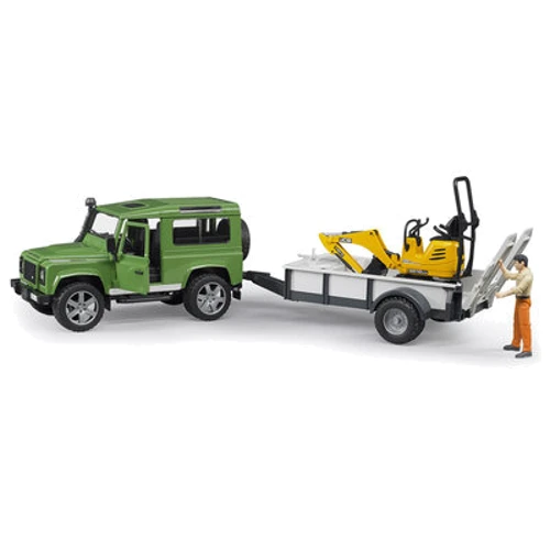 Ігровий набір Bruder Автомобіль Land Rover Defender з причепом, міні-екскаватором CAT та фігуркою (02593): Тип строительная техника