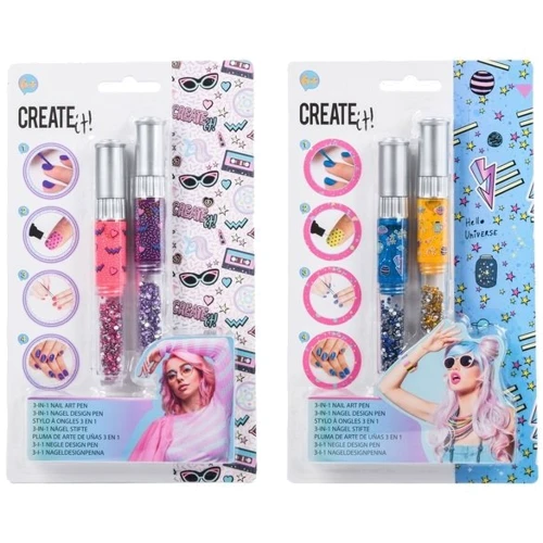 Набір дитячий для дизайну нігтів 3 в 1 CREATE IT! Гелекси в асортименті 84155: Виробник CREATE IT!
