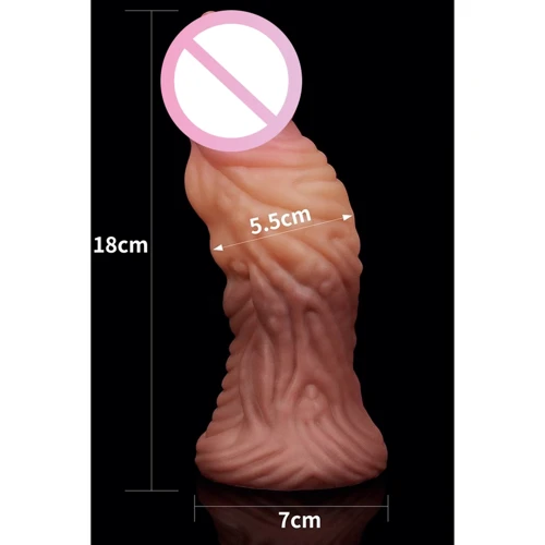 Фаллоимитатор LoveToy Dual-Layered Silicone Nature Cock 7" Brown