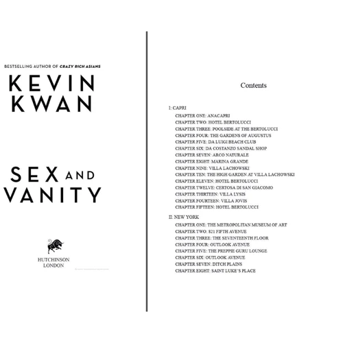 Kevin Kwan: Sex and Vanity: ISBN 9781786091055