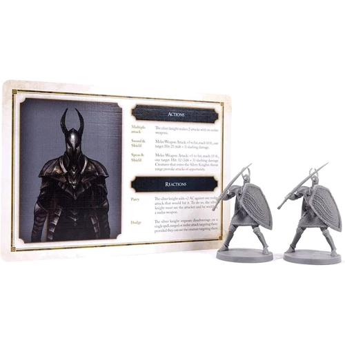 Миниатюры Steamforged Games Ltd Dark Souls RPG Mini Wave 1 SKU1 - The Silver & The Dead Серебрянные рыцари и немертвые солдаты