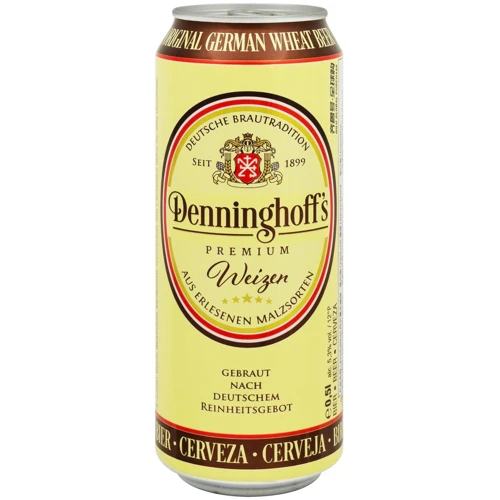 Пиво Denninghoff's Weizen светлое нефильтрованное пшеничное 5.3% 0.5 л ж/б (FSH_4250501595482)