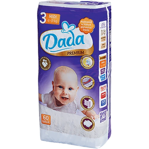 Подгузники Dada Premium 3 Midi 60 шт