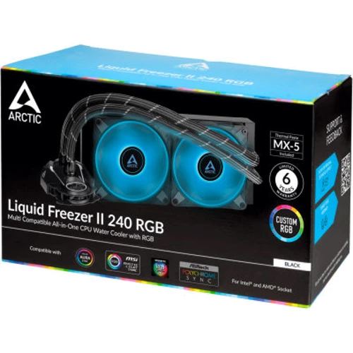 Кулер Arctic Liquid Freezer II 240 RGB (ACFRE00098A): Кількість вентиляторів, шт 2