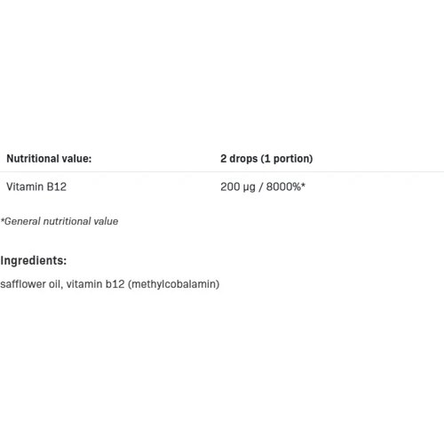 Allnutrition B12 Methyl Drops Витамин B12 капли 30 мл: Тип Витамин B