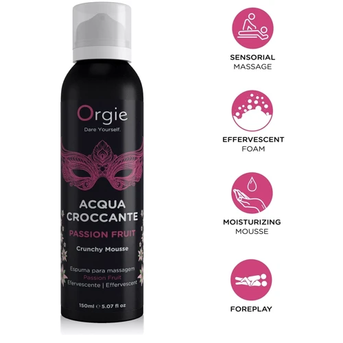 Массажная пенка Orgie – Acqua Croccante Passion Fruit (150 мл), эффект лопающихся пузырьков
