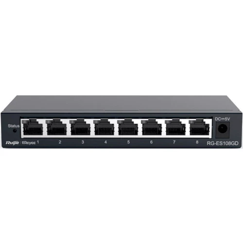 Сетевой коммутатор Ruijie Networks RG-ES108GD: Порты только Gigabit Ethernet (10/100/1000)