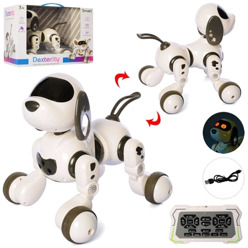 Интерактивная собака-робот Smart Robot Dog Dexterity (18011): Датчики прикосновения, акустический