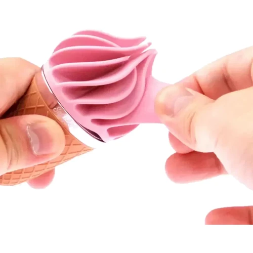 Стимулятор для клитора с вращающимися лепестками Satisfyer Lay-On - Sweet Treat Pink/Brown