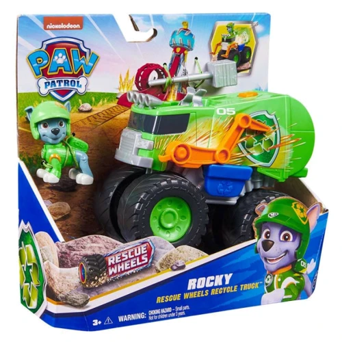 Большой спасательный автомобиль Spin Master Paw Patrol Rescue Wheels с водителем Рокки (SM17776/6069331) фото 5