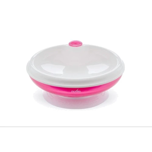 Тарілка для годування Nuvita з підігрівом 6м + Рожева (NV1427Pink)