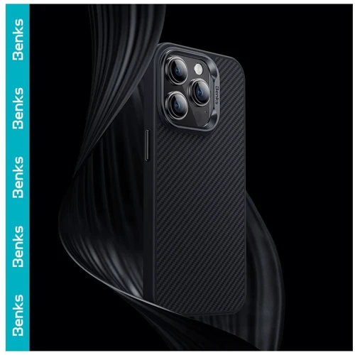 Чехол для iPhone Benks MagClap ArmorPro Case Black for iPhone 15 Pro Max: Материалы Кевлар