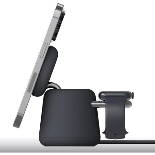 Зарядное устройство Belkin Wireless Charger Base Station MagSafe 15W Charcoal Mass (WIZ020VFH36) for iPhone 16 I 15 I 14 I 13 I 12 series and Apple Watch фото 7