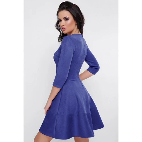 Платье FashionUp PL-1673A 46 фиолетовое повседневное до середины бедра: Состав Полиэстер, Хлопок