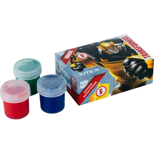 Гуашь Kite Transformers 6 цветов (TF23-062): Лицензия Transformers