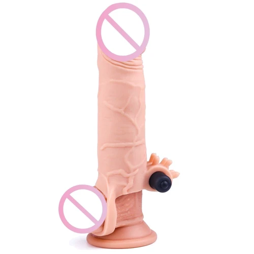 Насадка на член LYBAILE Pleasure X-Tender Vibrating Penis Sleeve Add 2" Flesh 2