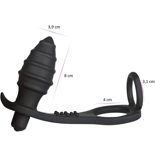 Эрекционное кольцо с вибро массажером простаты XESE PM-08