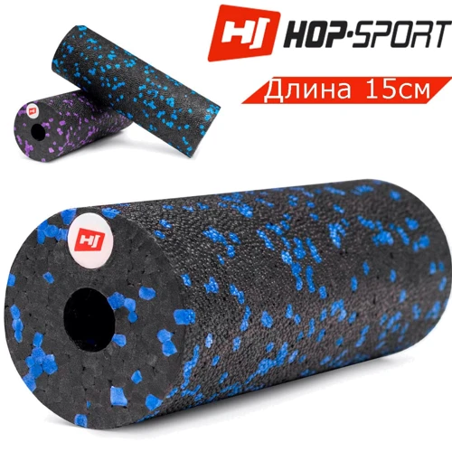 Прочий аксессуар Массажный ролик Hop-Sport HS-P015YG EPP blue/black 15 см фото 3