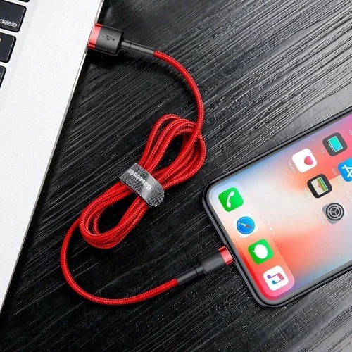 Кабель Baseus USB Cable to Lightning 2.4A 1m Red (CALKLF-B09) фото 7