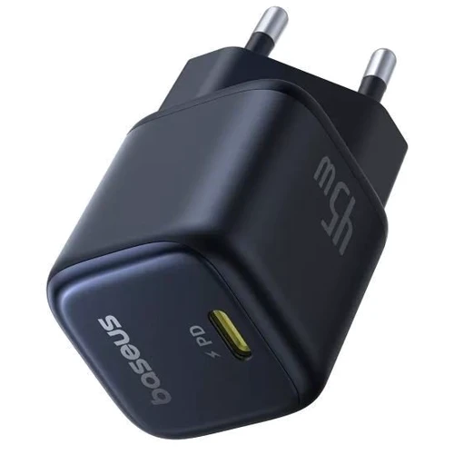 Зарядное устройство Baseus USB-C Wall Charger GaN 1C 45W Black (P10176800123-00): Кабель в комплекте отсутствует