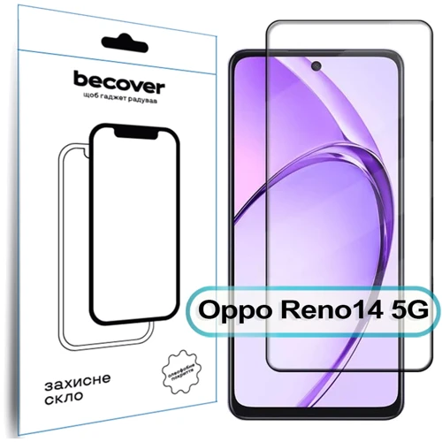 BeCover Tempered Glass Black для Oppo Reno14 5G (713933): undefined undefined