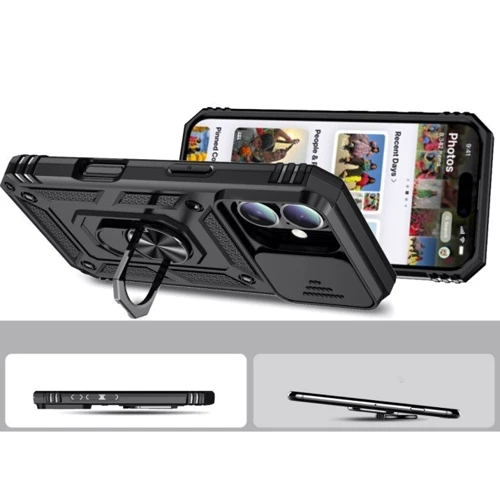 Чехол для iPhone BeCover Military Black for iPhone 16 (712153): Материалы Силикон