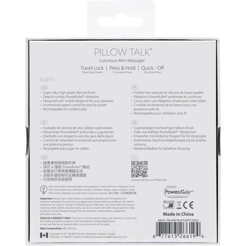 Роскошный вибратор PILLOW TALK - Flirty Teal с кристаллом Сваровски
