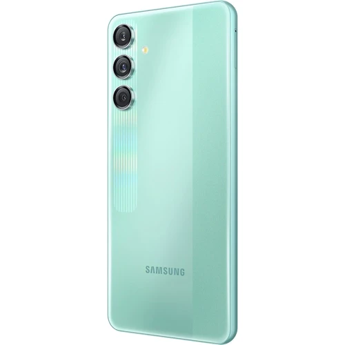 Смартфон Samsung Galaxy M55s 5G 8/128GB Green M558B: Камера Тройная 50 Мп (f/1.8) + 8 Мп (f/2.2) + 2 Мп (f/2.4) / LED вспышка / HDR / Панорама / Фронтальная 50 Мп (f/2.4)