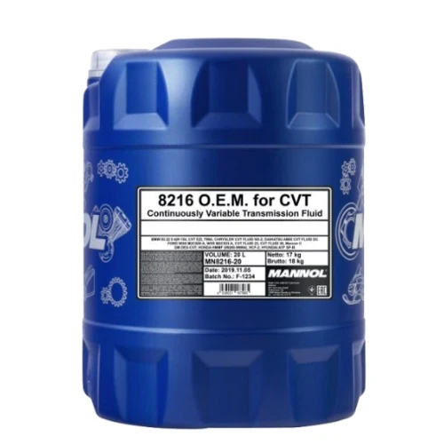 Трансмисионное масло Mannol O.E.M. 8216 for CVT. 20л (MN8216-20)