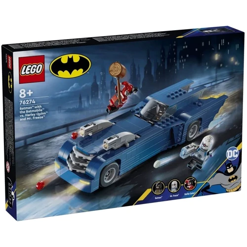 Конструктор LEGO Batman Бетмен на бетмобілі проти Харлі Квін та Містера Фріза 435 деталей (76274)
