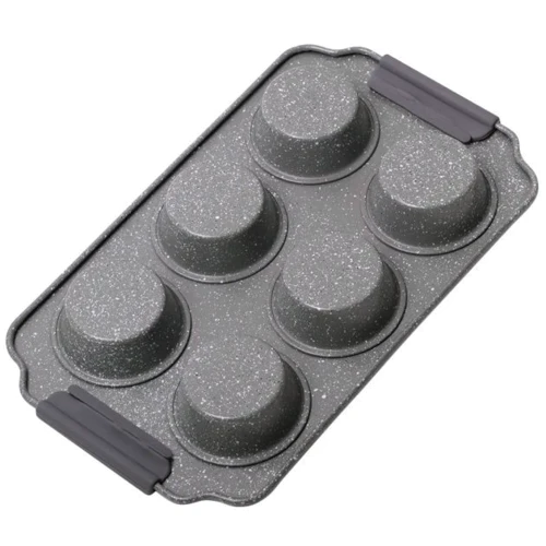 Форма Kamille для выпечки кексов 30х18х3см (KM-6038-GY): Форма Прямоугольная / круглая