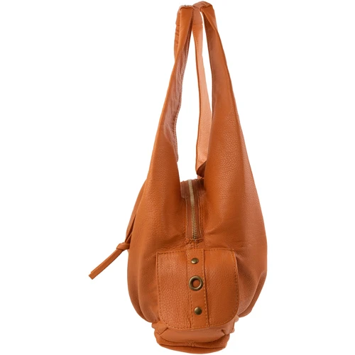 Женская сумка хобо Laskara коричневая (LK-10239-cognac): Пол Женский