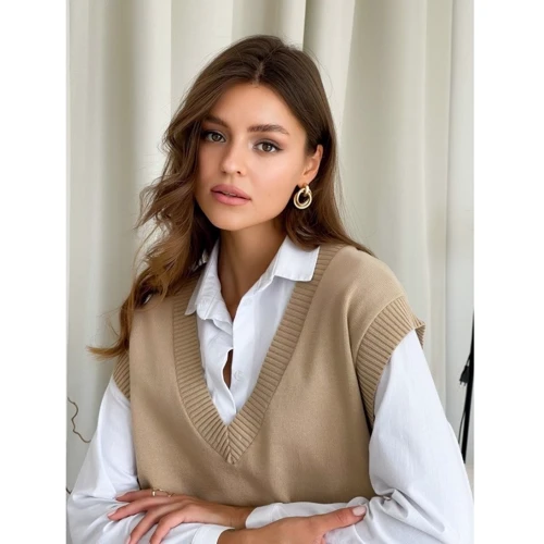 Жилет АRTKNIT Cotton 27014 One Size бежевый: Сезон Демисезон