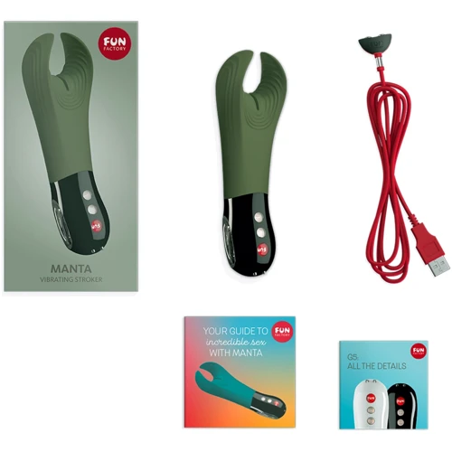 Вибратор для пениса Fun Factory MANTA moss green/black