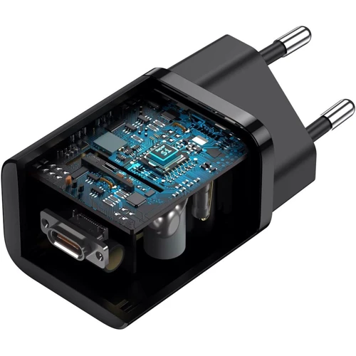 Зарядное устройство Baseus USB-C Wall Charger Super Si 25W Black (CCSP020101): Количество USB-портов 1