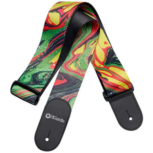 Гітарний ремінь DIMARZIO DD3141 STEVE VAI w / Leather Ends - Green Universe