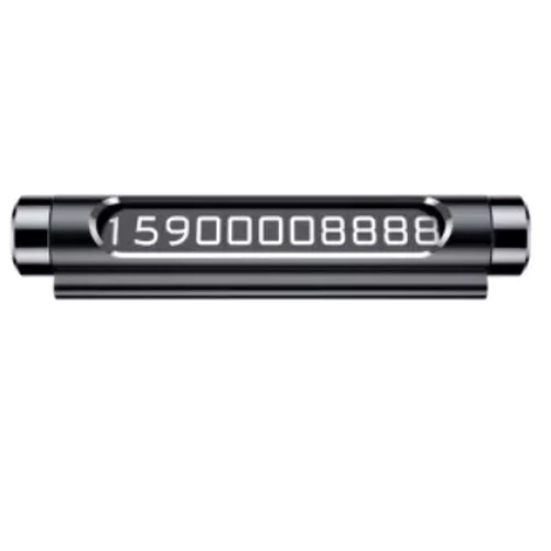 Парковочная табличка с номером телефона Baseus All Metal Temporary Parking Number Plate dual-number version Black ACNUM-C01