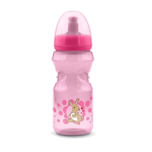 Пляшка непроливайка Nuvita 12м + 370мл. Рожева (NV1453Pink)