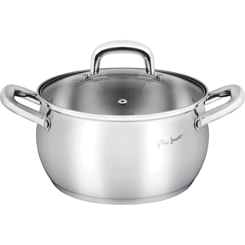 Каструля Lamart Shape 3.6 л 20 см зі скляною кришкою (LT1160)