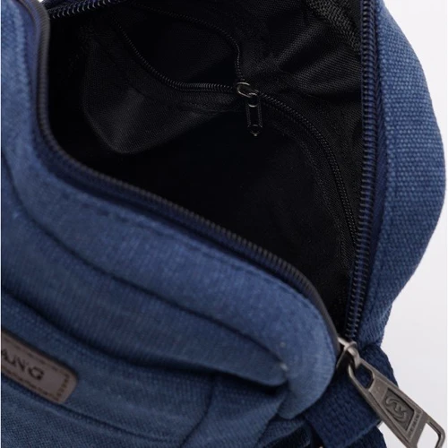 Мужская сумка через плечо Monsen синяя (C1HSSS8444n-navy): Фактура Тканая