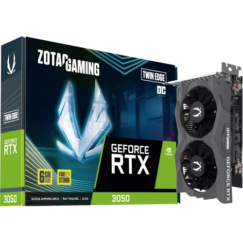 Відеокарта ZOTAC GAMING GeForce RTX 3050 6GB GDDR6 Twin Edge OC (ZT-A30510H-10L)