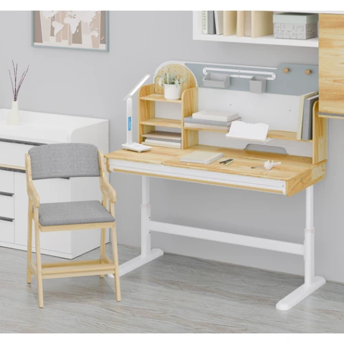 Комплект стол Mealux Timberdesk L + кресло Mealux Carlo (BD-690 Wood L+ KD-050 G)