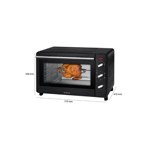 Электродуховка настольная BOMANN MBG 6023 CB: Размеры 51x41x33 см